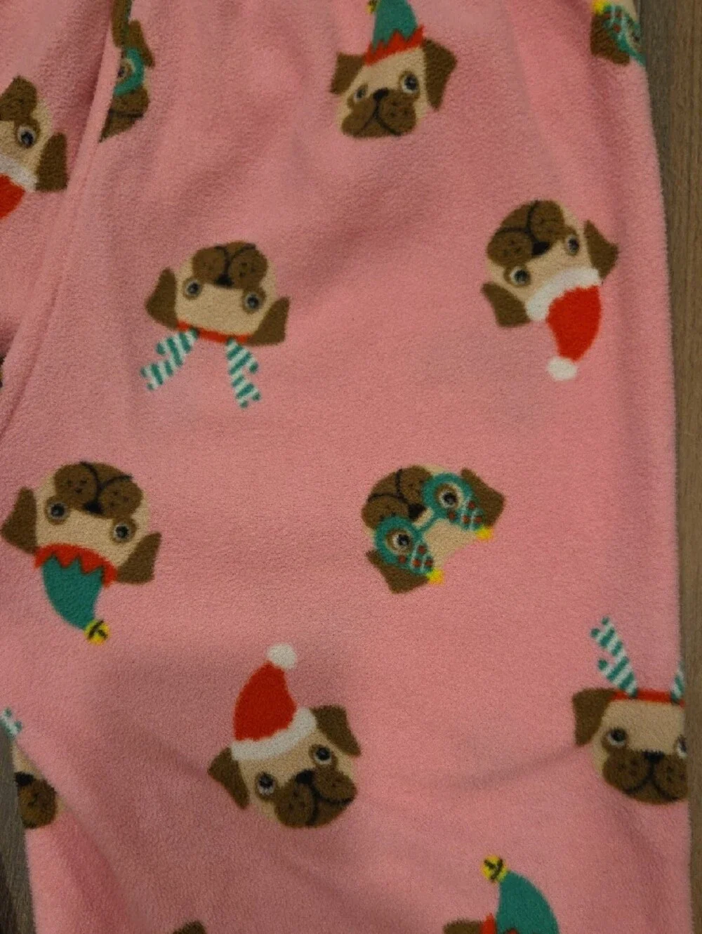 Old Navy Pink Kids Pajama Pants with Holiday Pug Print